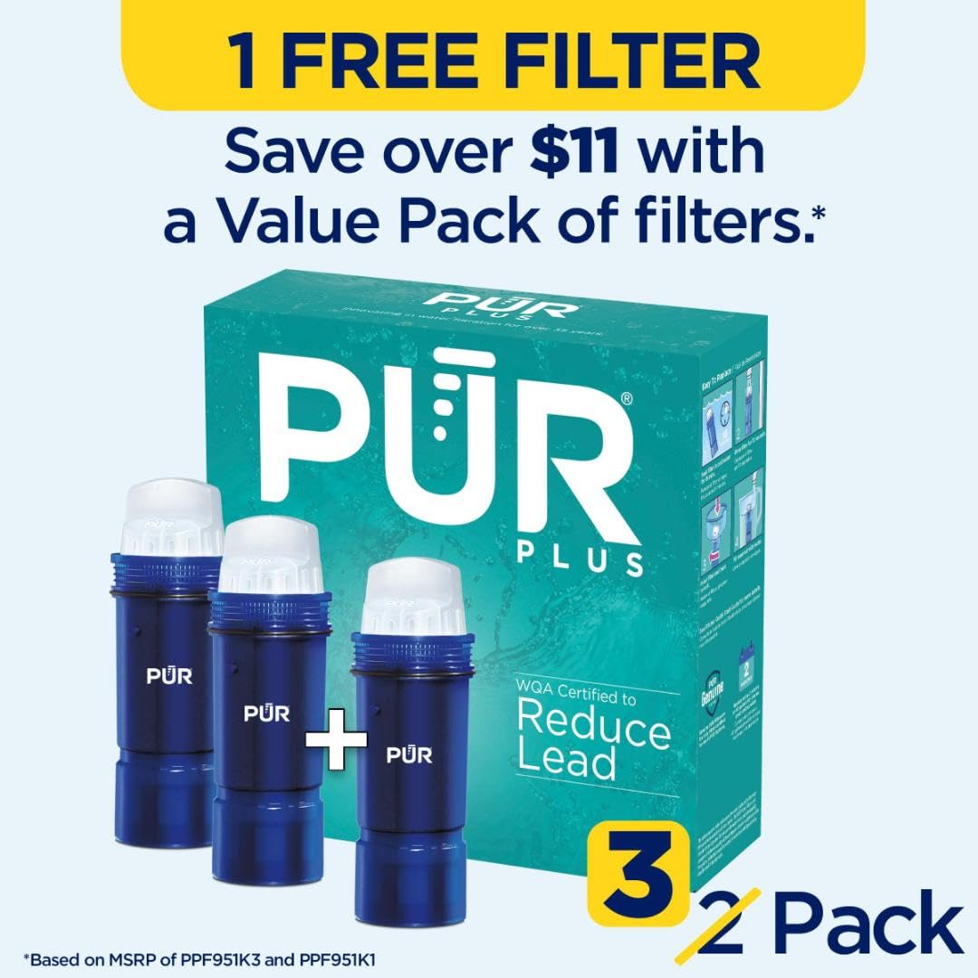 Filtro de Reemplazo para Jarra PUR Ultimate Azul con Reducción de Plomo (Paquete de 3)