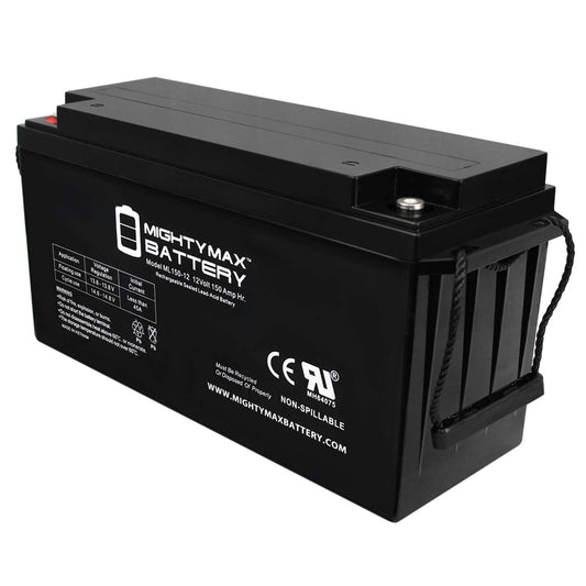 Batería Recargable SLA AGM Mighty Max Battery ML150-12 Negra 12 Voltios 150 AH Terminal Interno
