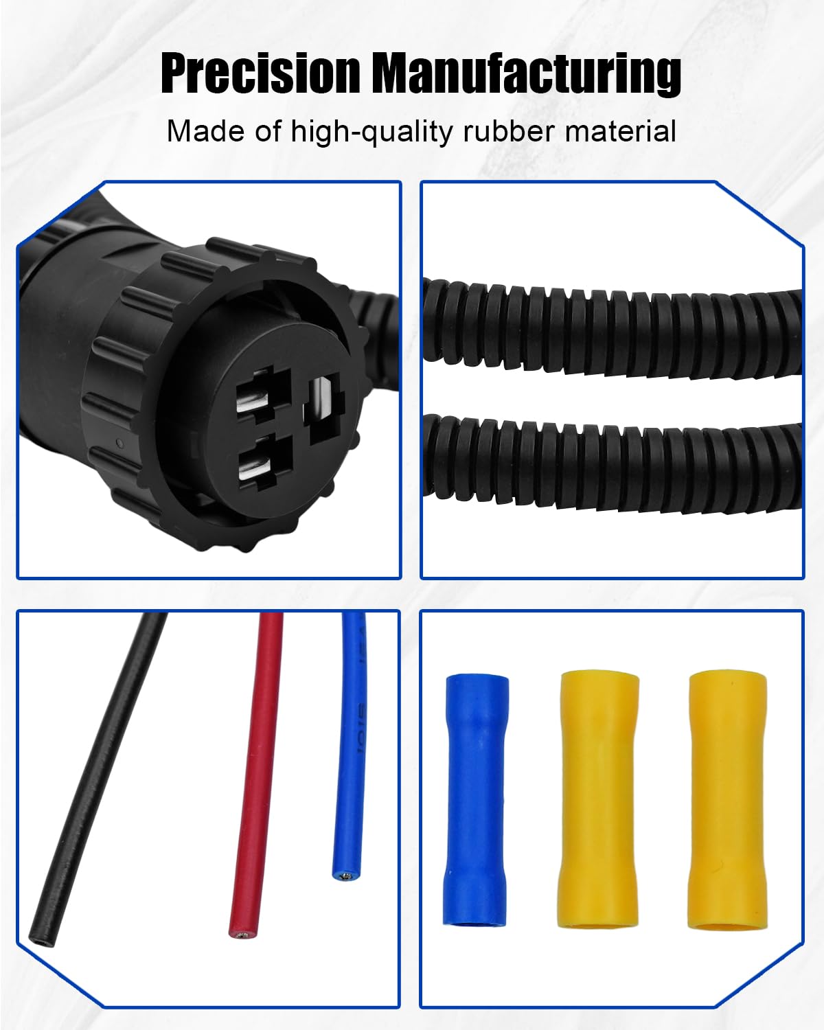 Cable Auxiliar John Deere Ford Case-IH Negro Reemplazo Conector de Alimentación 187103A1