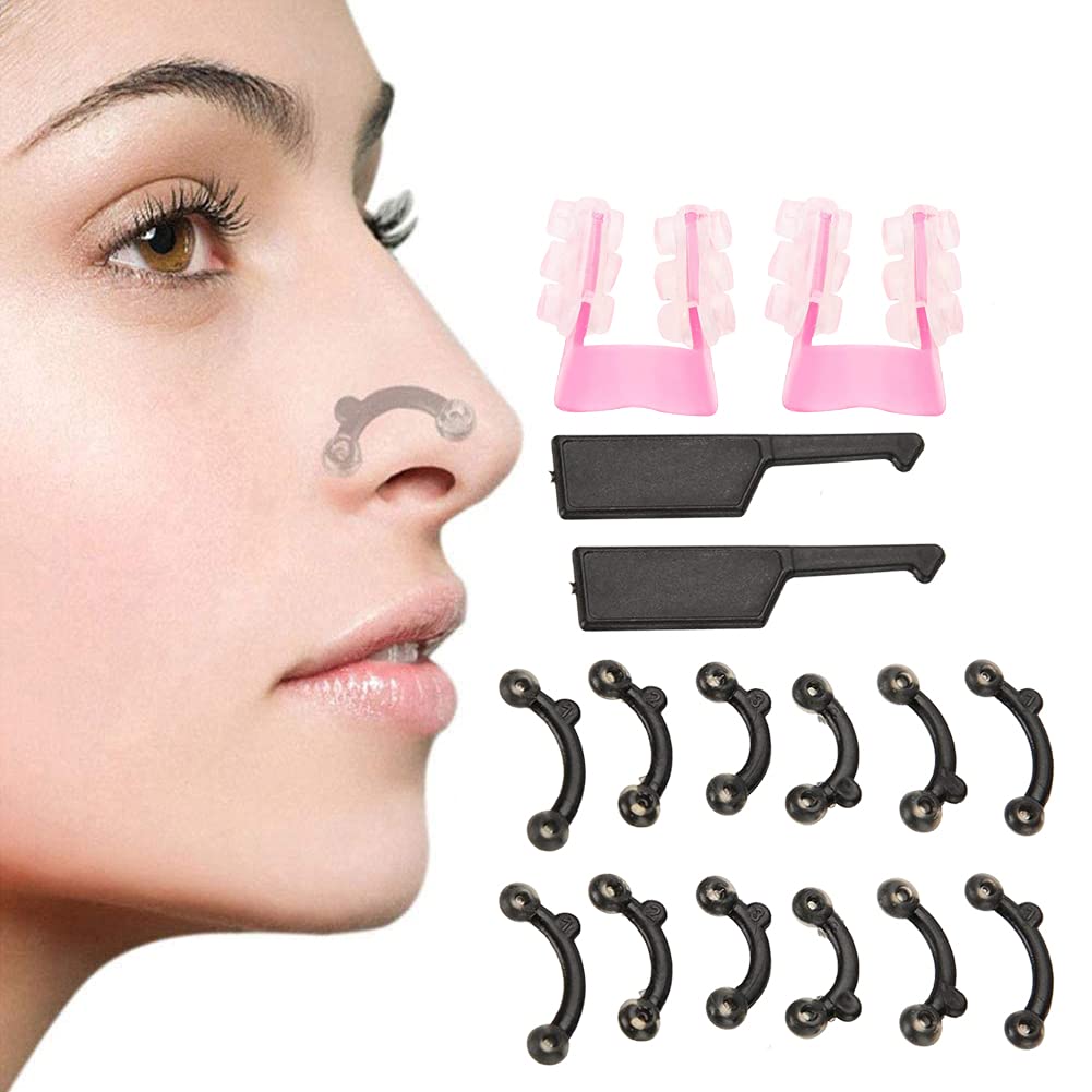 16pcs Nose Up Clip Nose Shaper 3D, Kit de Belleza alisadora Fashion para Nose, Nariz Levante Corrector de Plástico Herramientas de Belleza 3 tamaños
