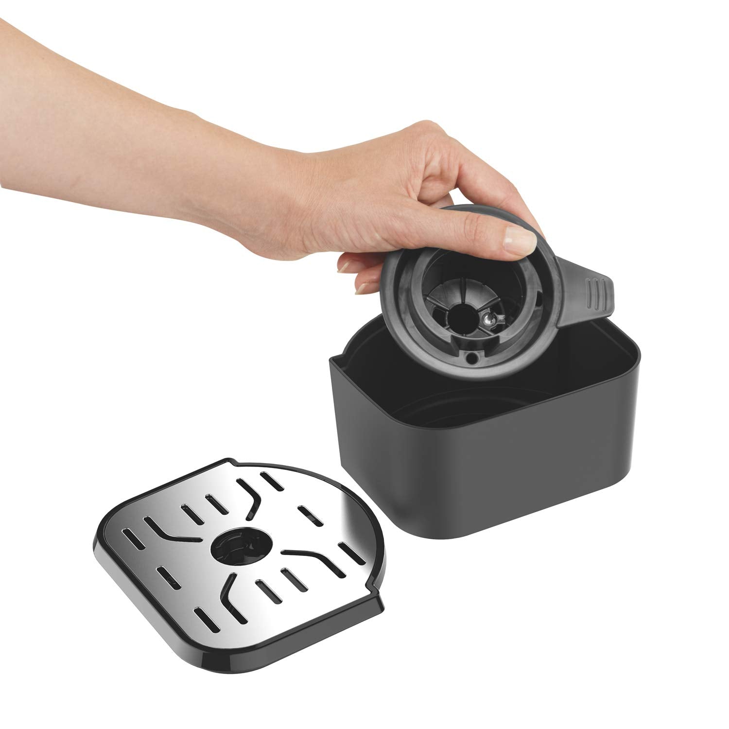 Hamilton Beach Cafetera Trío FlexBrew, con 2 Opciones de Café, Negra (49976), 12 tazas