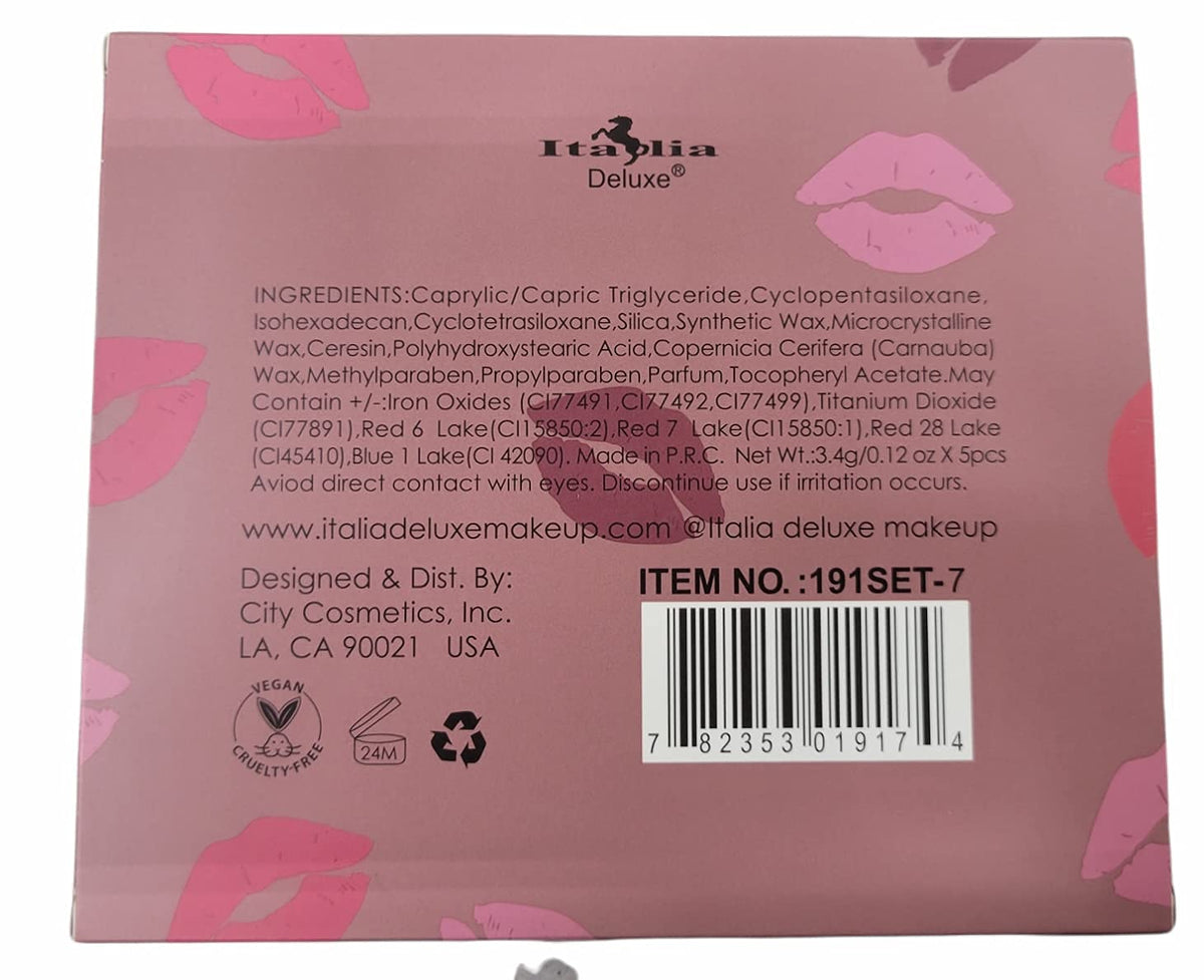 Italia Deluxe Labial Mousse Matte Italia Deluxe Original Set 5 Top Five (Baddie Babes)