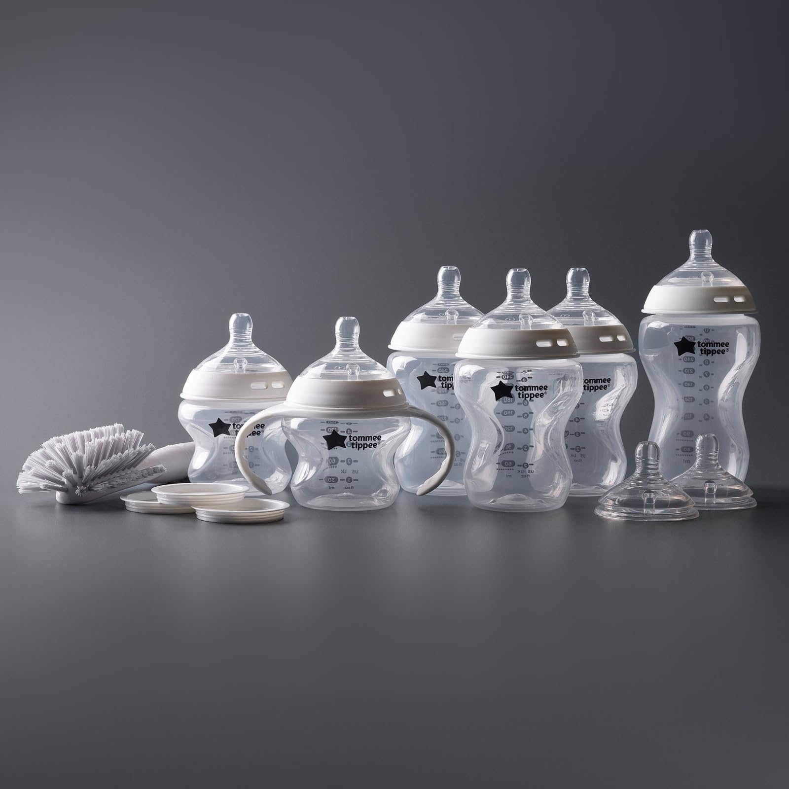 Set de Biberones Tommee Tippee Natural Start con Asa Removible y Autoesterilización