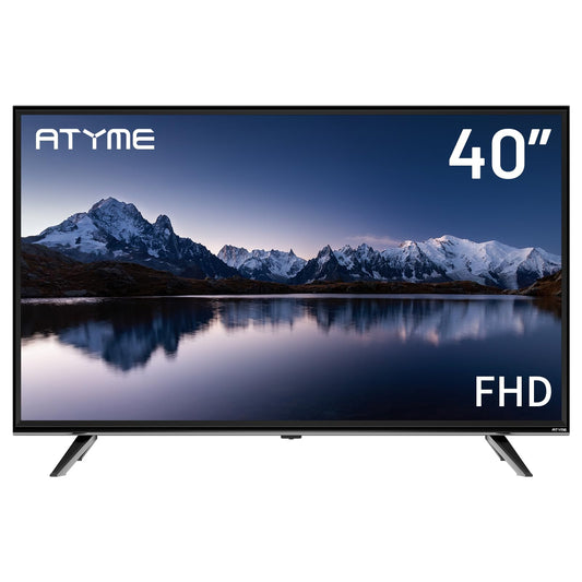 ATYME 40 pulgadas clase 60Hz 1080p FHD LED visualización plana 1 USB 3 HDMI 1 VGA ARC Dual Channel 8 W Altavoces Monitor Televisión 400AM7HD