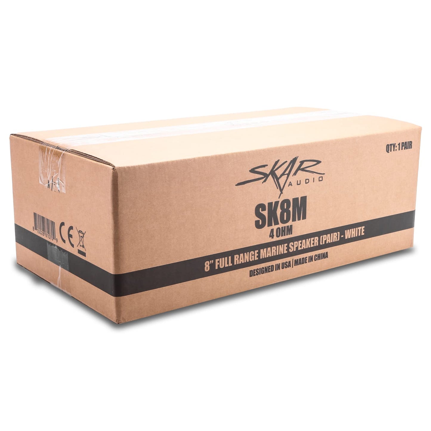 Skar Audio SK8M - Altavoces coaxiales de Rango Completo de 20,3 cm, 20,3 cm, Color Blanco