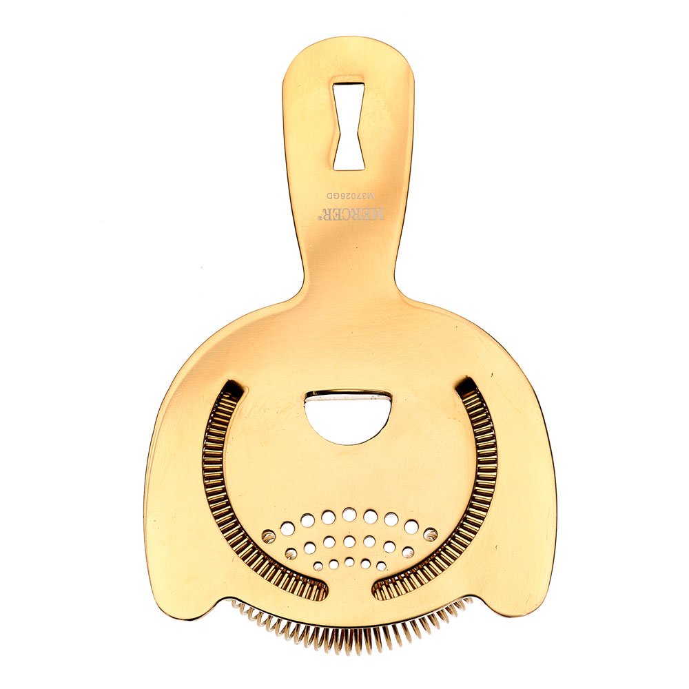 Barfly M37026 - Colador Hawthorne de acero inoxidable, resistente, Filtro de pasador de alta resistencia, Dorado, 1