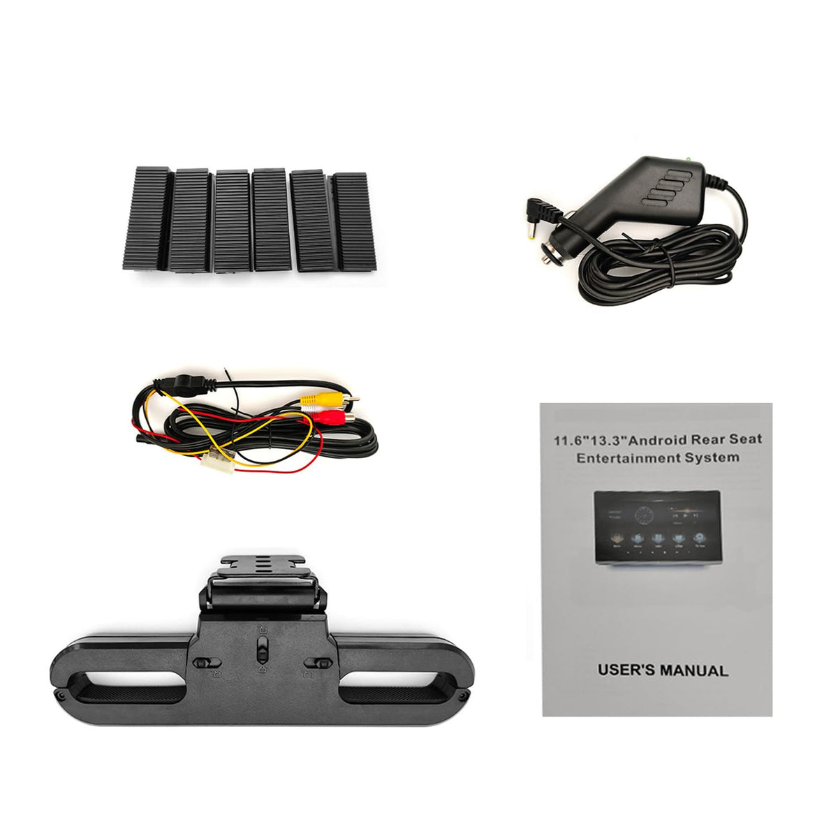 Reposacabezas Android 11 4K Negro con Pantalla Táctil de 11.6 pulgadas para Coche