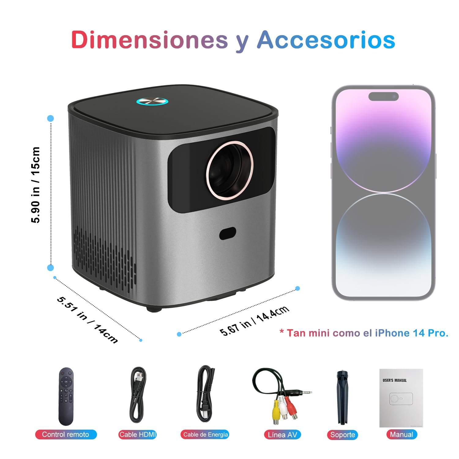 BIGVIEW Mini Proyector Portatil Profesional Android Wifi Bluetooth 4k