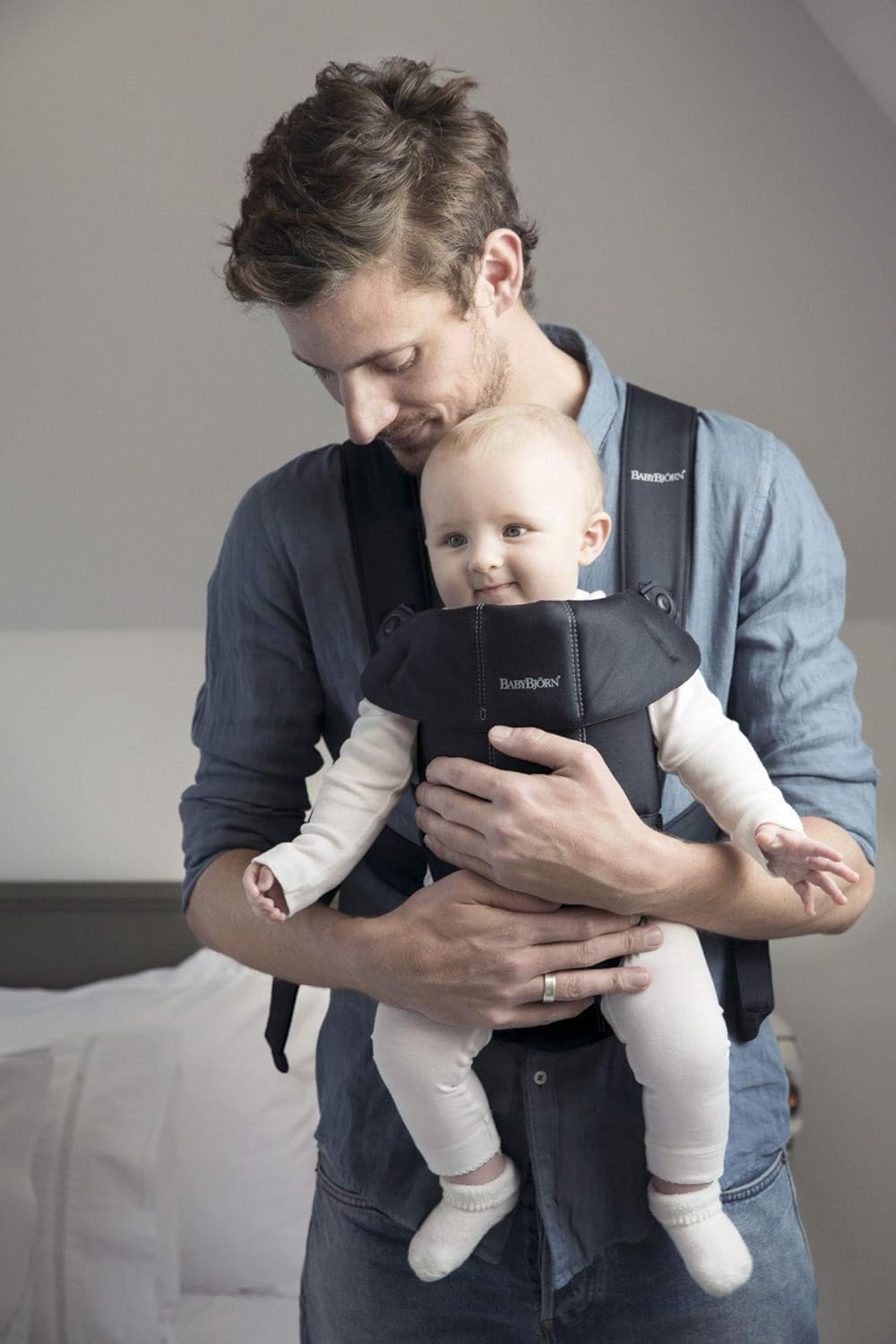 Babybjorn - Mini portabebés, Algodón, Negro