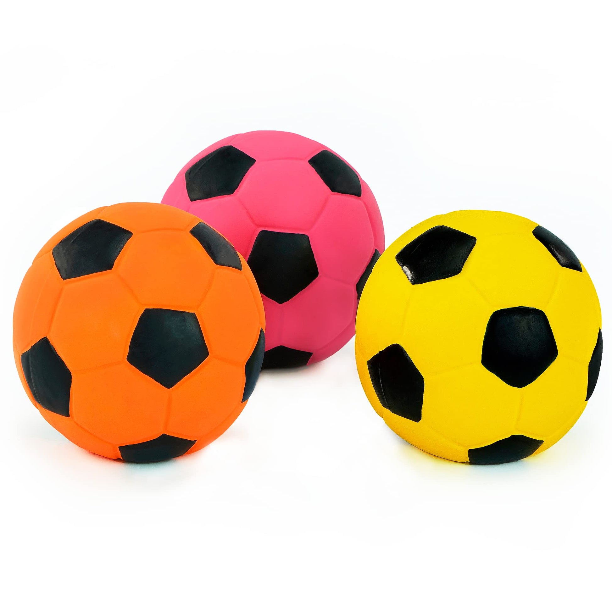 Chiwava 3 Piezas 2.7 '' Juguete para Perro Que Suenan de Látex Fútbol pequeño para Perrito Masticar el Tiro de la Bola del Lanzamiento de la Bola