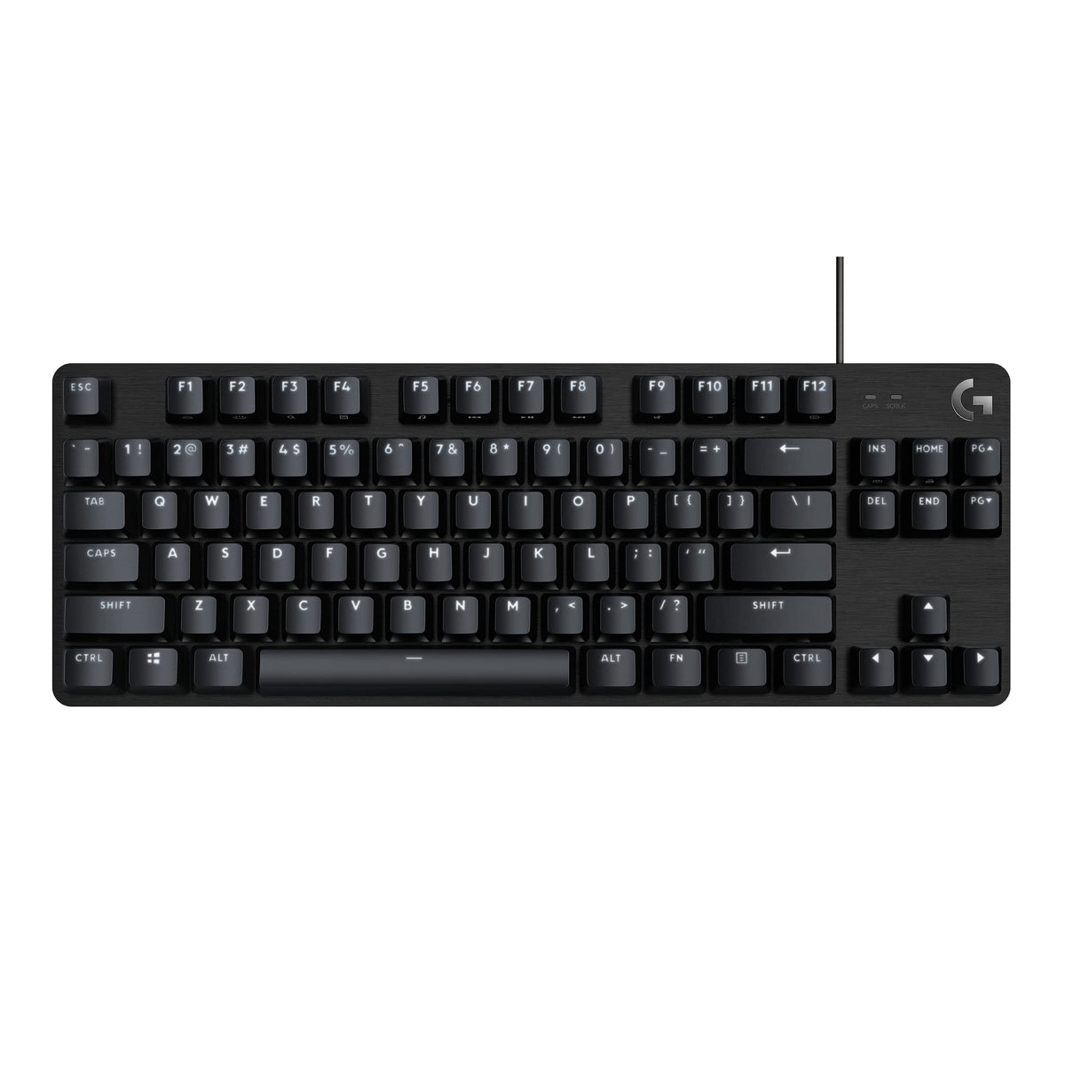 Teclado Mecánico Gaming Logitech TKL Aluminio Negro Retroiluminado Blanco