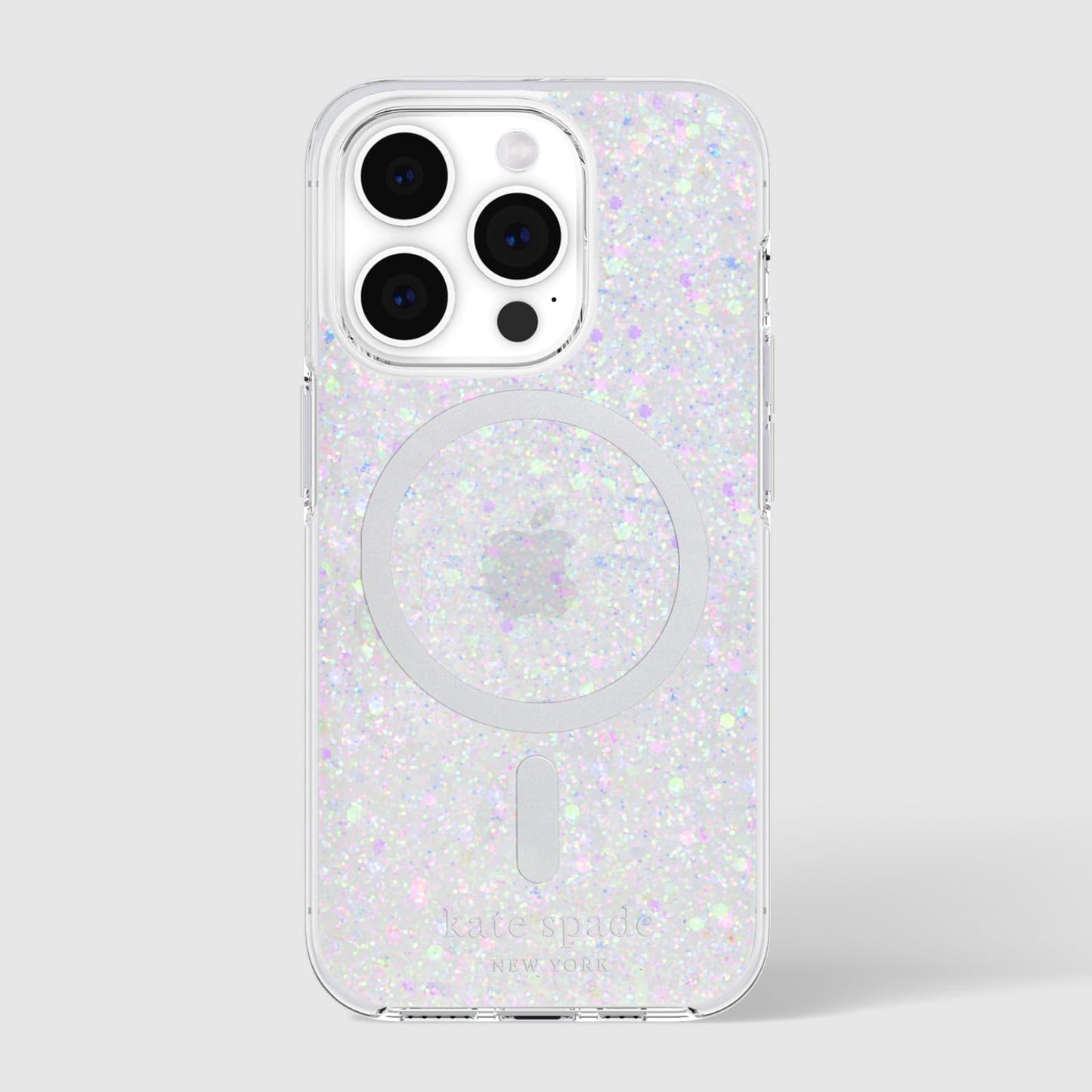 Kate Spade Nueva York - Funda para iPhone 15 Pro, Compatible con MagSafe - Iridiscente de Brillantina Gruesa