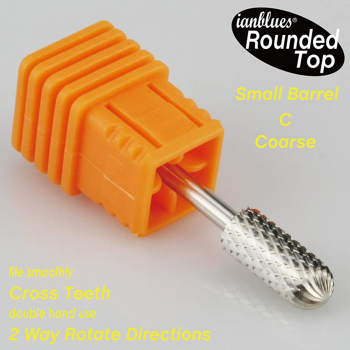 Broca de Uñas ianblues Barril Pequeño Top Con Dientes Grueso C