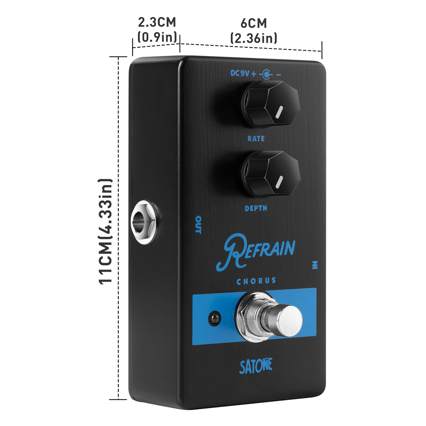 Pedal de Efecto Guitarra Eléctrica Satone S802 Cálido Clásico Acoustic Chorus Metal con True Bypass