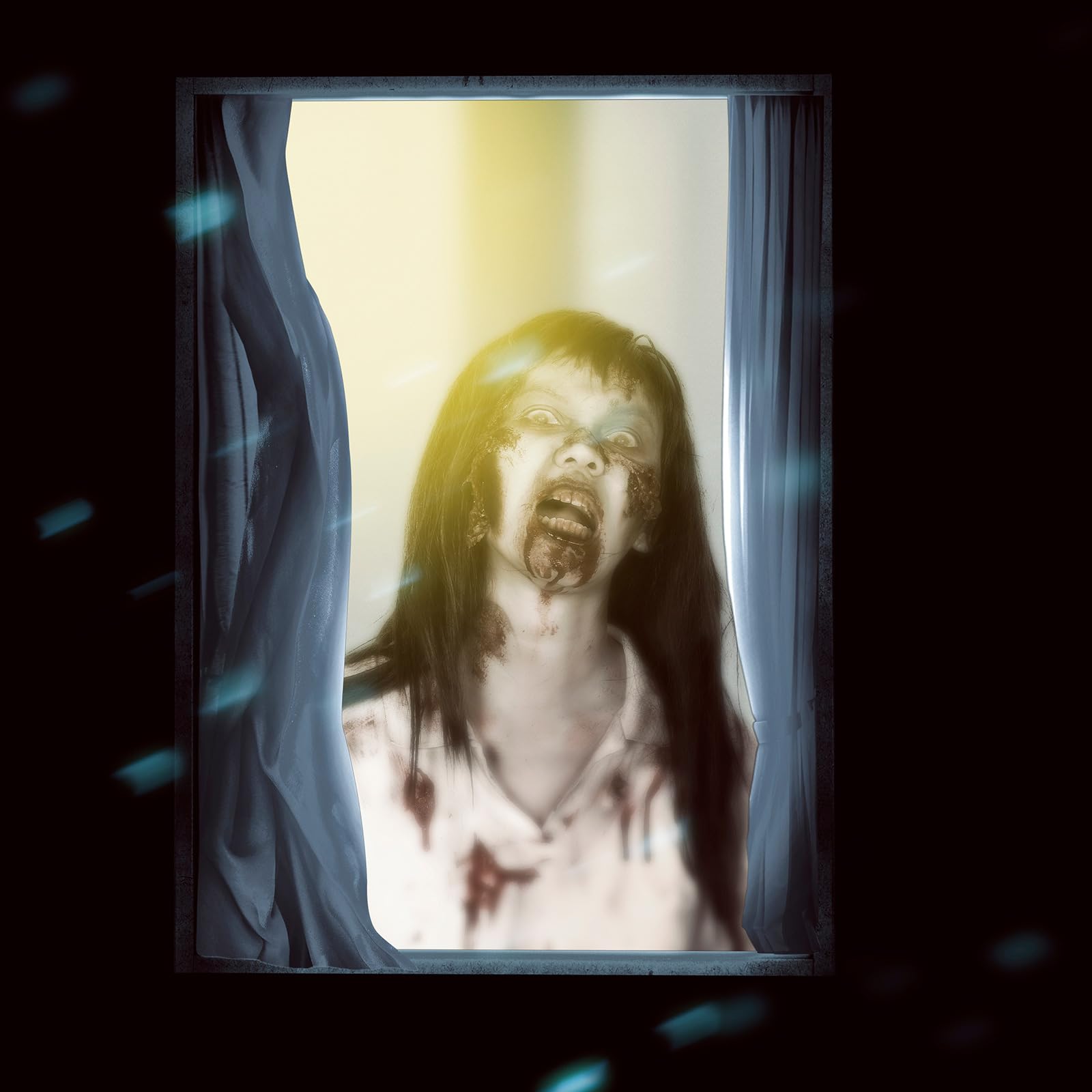 Oudain Paquete de 2 Pantalla de Proyección Trasera de Tela para Halloween, Portátil, Blanca, con Herrajes de Montaje para Proyectar Videos de Halloween en la Puerta(40 x 60 Pulgadas)