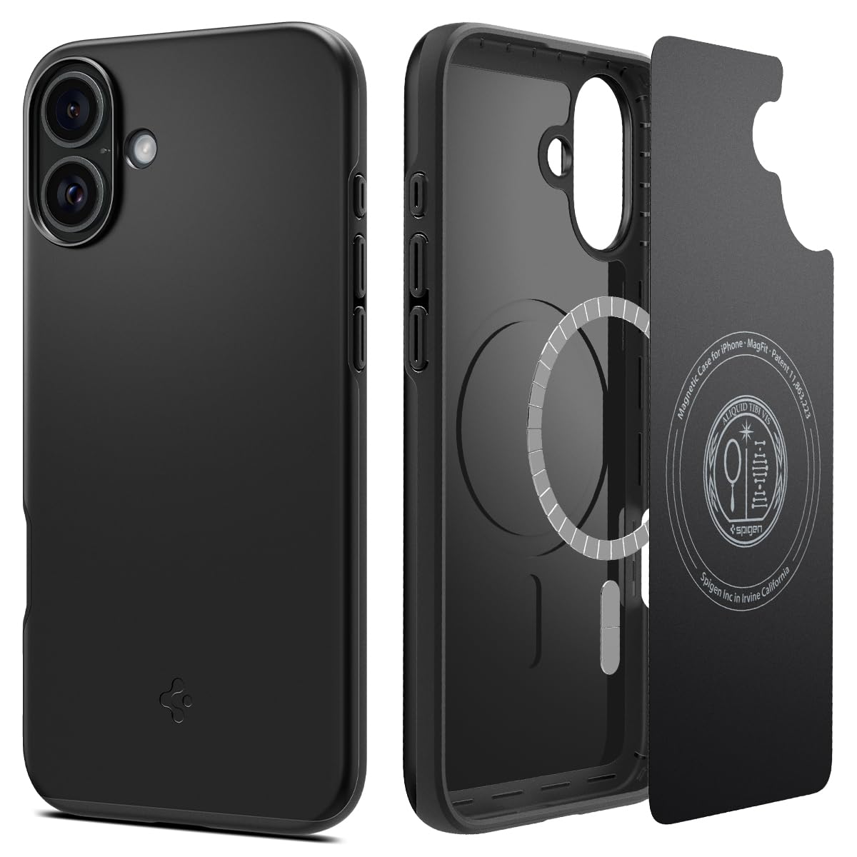 Funda iPhone 16 Spigen Negro MagFit de Ajuste Fino diseñada para Apple