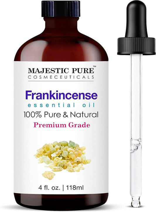 MAJESTIC PURE Aceite esencial de incienso de grado terapéutico, aceite puro y natural de alta calidad, 4 onzas líquidas