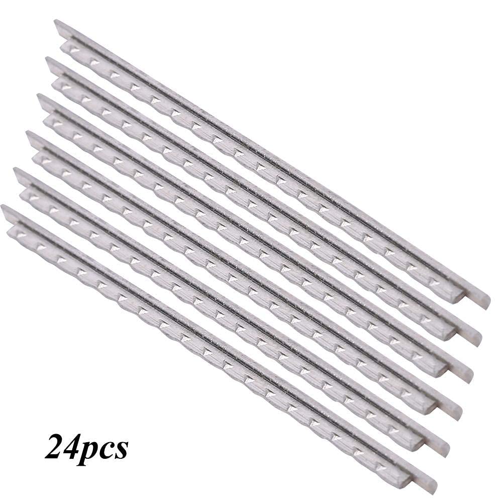 24Pcs Guitarra eléctrica Fret Wire Cupronickel Fretwire Accesorios para guitarra eléctrica Reemplazo de instrumentos musicales Piezas de guitarra eléctrica