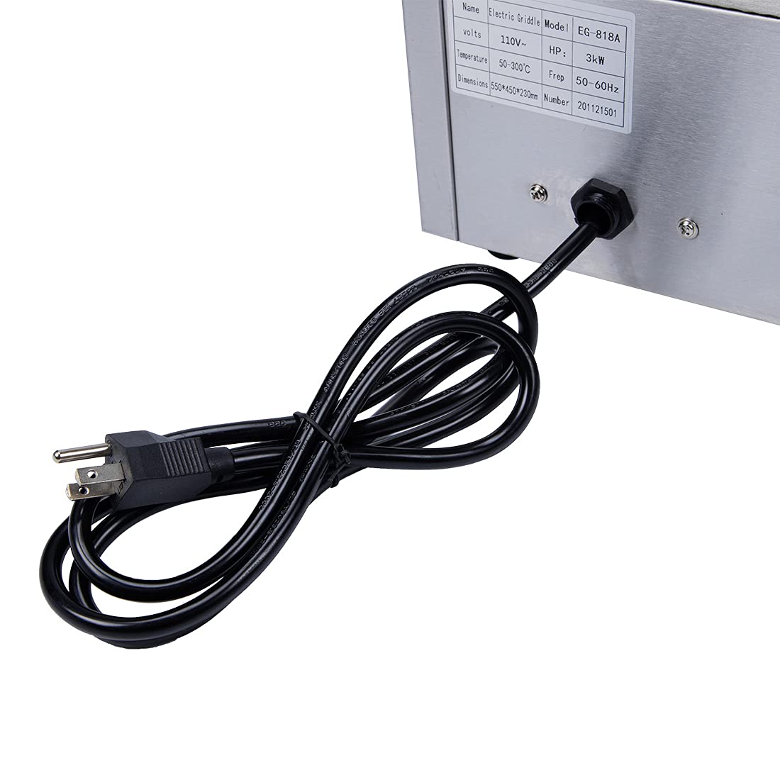 Plancha Eléctrica TBVECHI Negra con Control Termostático para Barbacoa y Teppanyaki