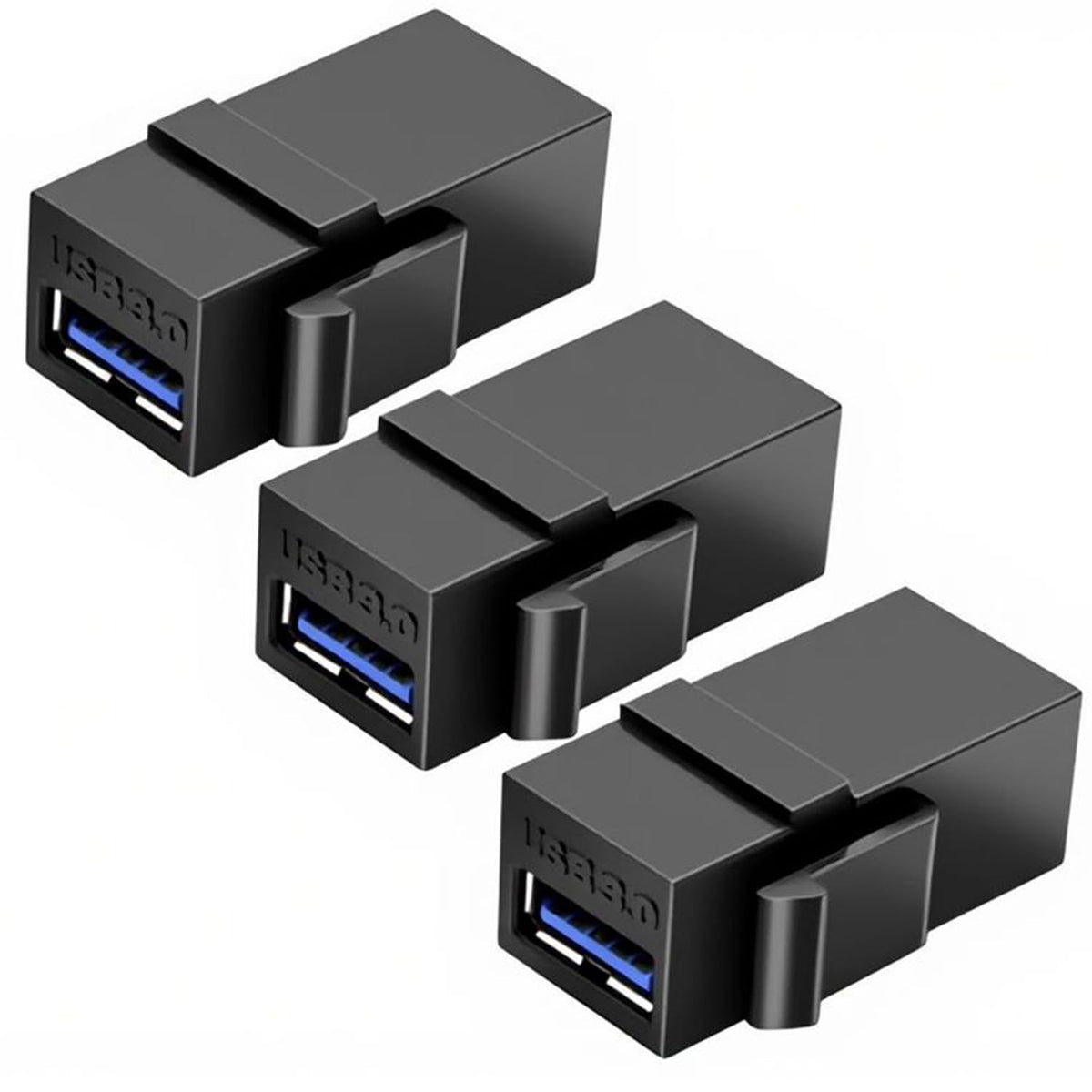 Adaptadores USB 3.0 Keystone Jack Inserts AYECEHI Negro Hembra a Hembra