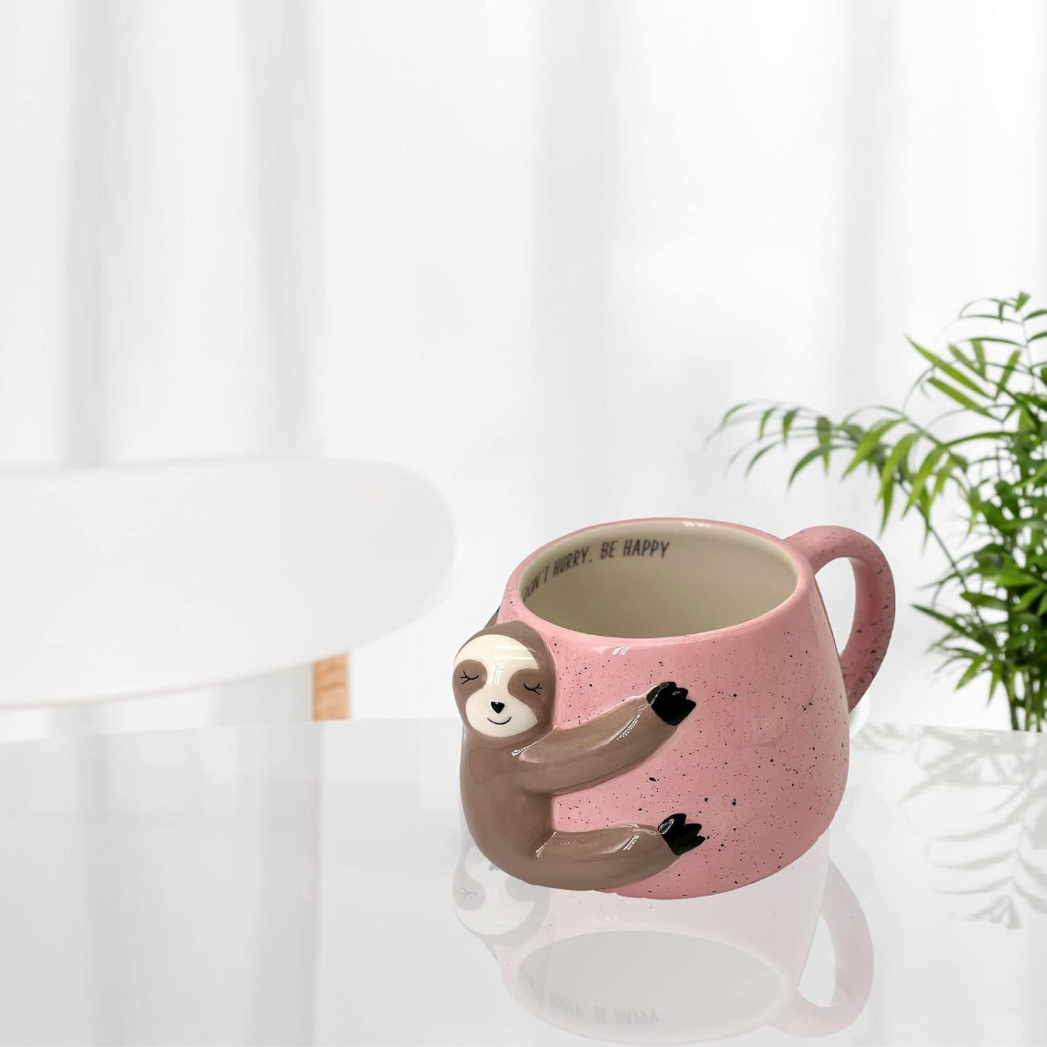 Tazas de Café de Cerámica VOTUM Blanca con Diseño Animal Hecha a Mano