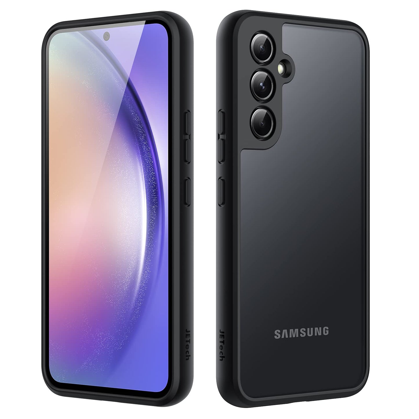 JETech Funda Mate para Samsung Galaxy A54 5G 6,4 Pulgadas, Carcasa Fina Trasera Translúcida Esmerilada, Antihuellas (Negro)