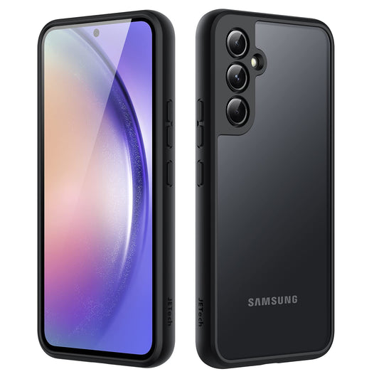 JETech Funda Mate para Samsung Galaxy A54 5G 6,4 Pulgadas, Carcasa Fina Trasera Translúcida Esmerilada, Antihuellas (Negro)