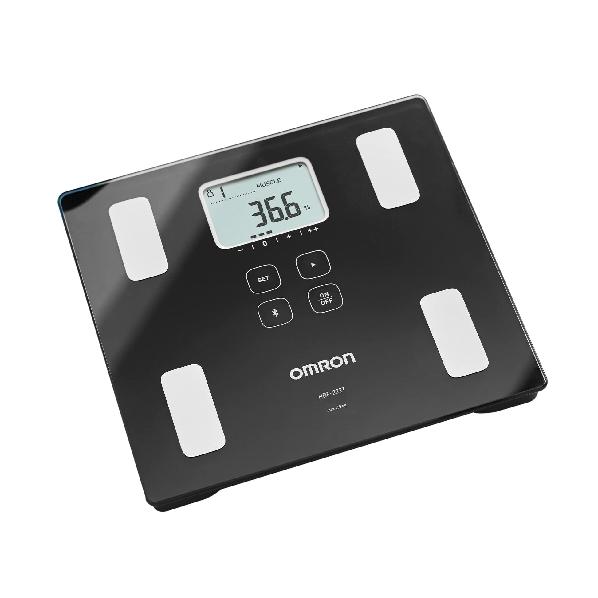 Báscula Digital OMRON Negra con Memoria Ilimitada y 4 Perfiles de Usuario