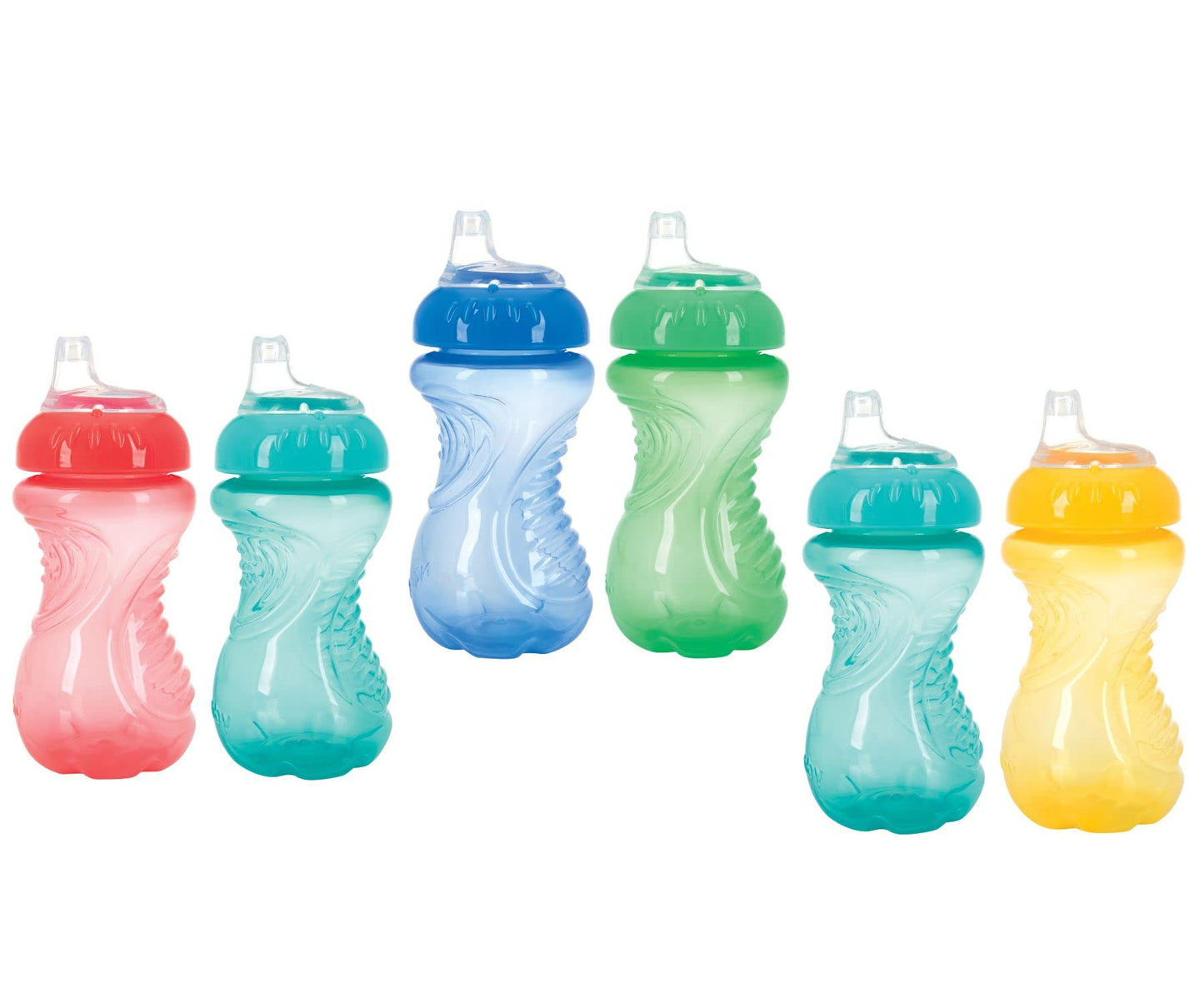 Nuby 2 Pack No Spill Cup, 10 Ounce, Colors May Vary