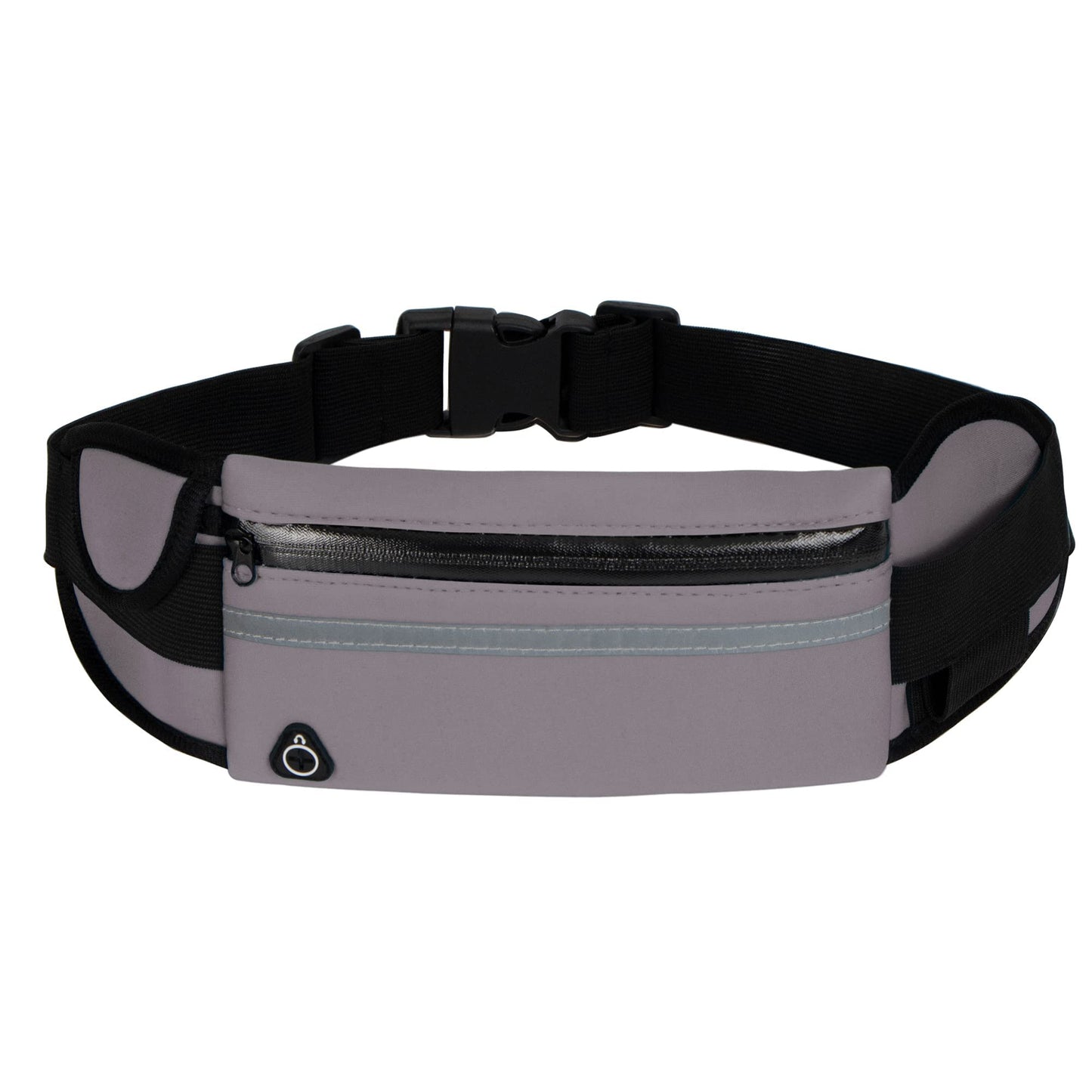 Riñonera Deportiva Running Elástica Impermeable Rosa Gris Reflectante para Hombre y Mujer