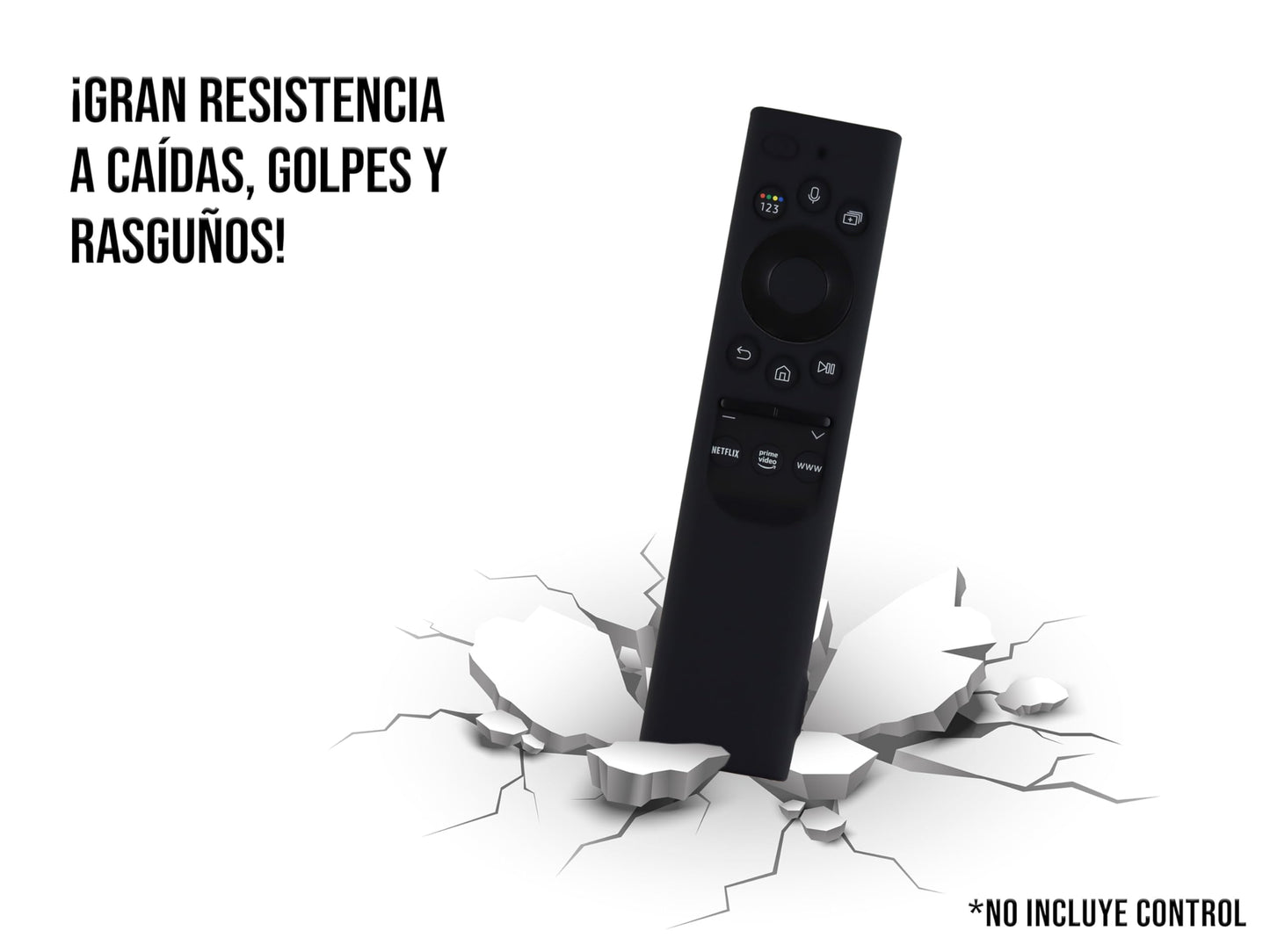 CONTROL EXPERT Funda para Control Samsung 4k Case Panel Solar Smart TV Pantalla Bn59-01363a, Bn59-01385d, Bn59-01357a Silicon Protector (Negro)