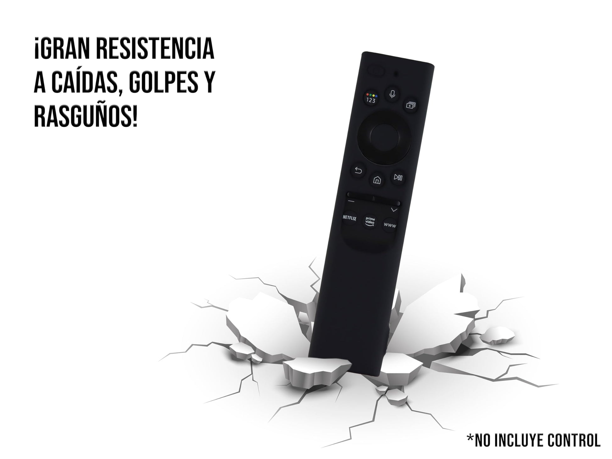 CONTROL EXPERT Funda para Control Samsung 4k Case Panel Solar Smart TV Pantalla Bn59-01363a, Bn59-01385d, Bn59-01357a Silicon Protector (Negro)