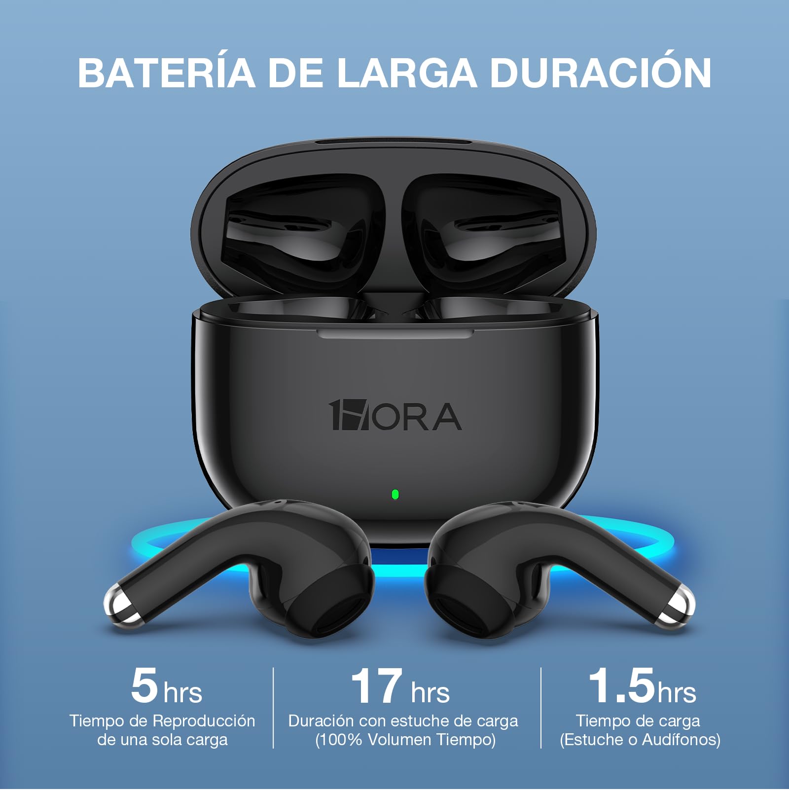 Audífonos Inalámbricos 1 Hora Bluetooth 5.3 con Micrófono para Samsung Galaxy y Xiaomi