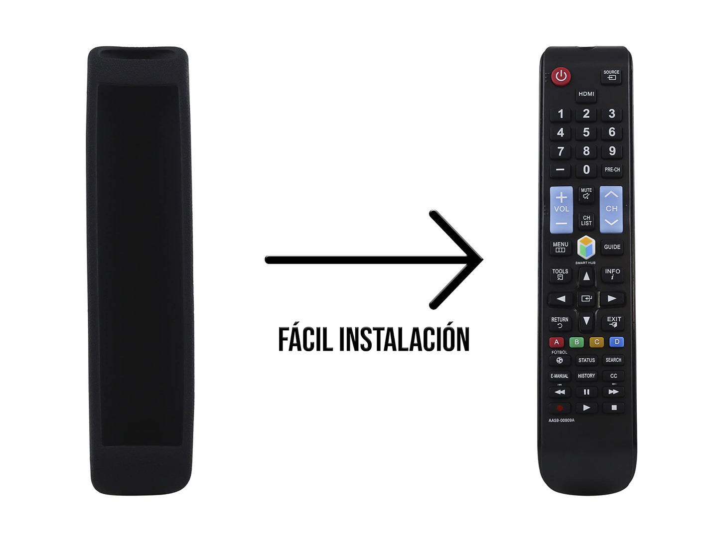 Funda Silicon para Control Samsung Bn59 Smart TV Case Protector (Black)