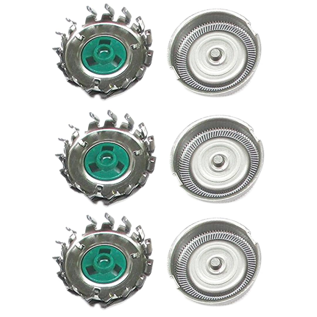 U-nique Replacement Shaver Heads with Brush Fit for Norelco Philips HQ64 HQ54 HQ5705 HQ6070 HQ6073 7310XL PT710 (Pack of 3)