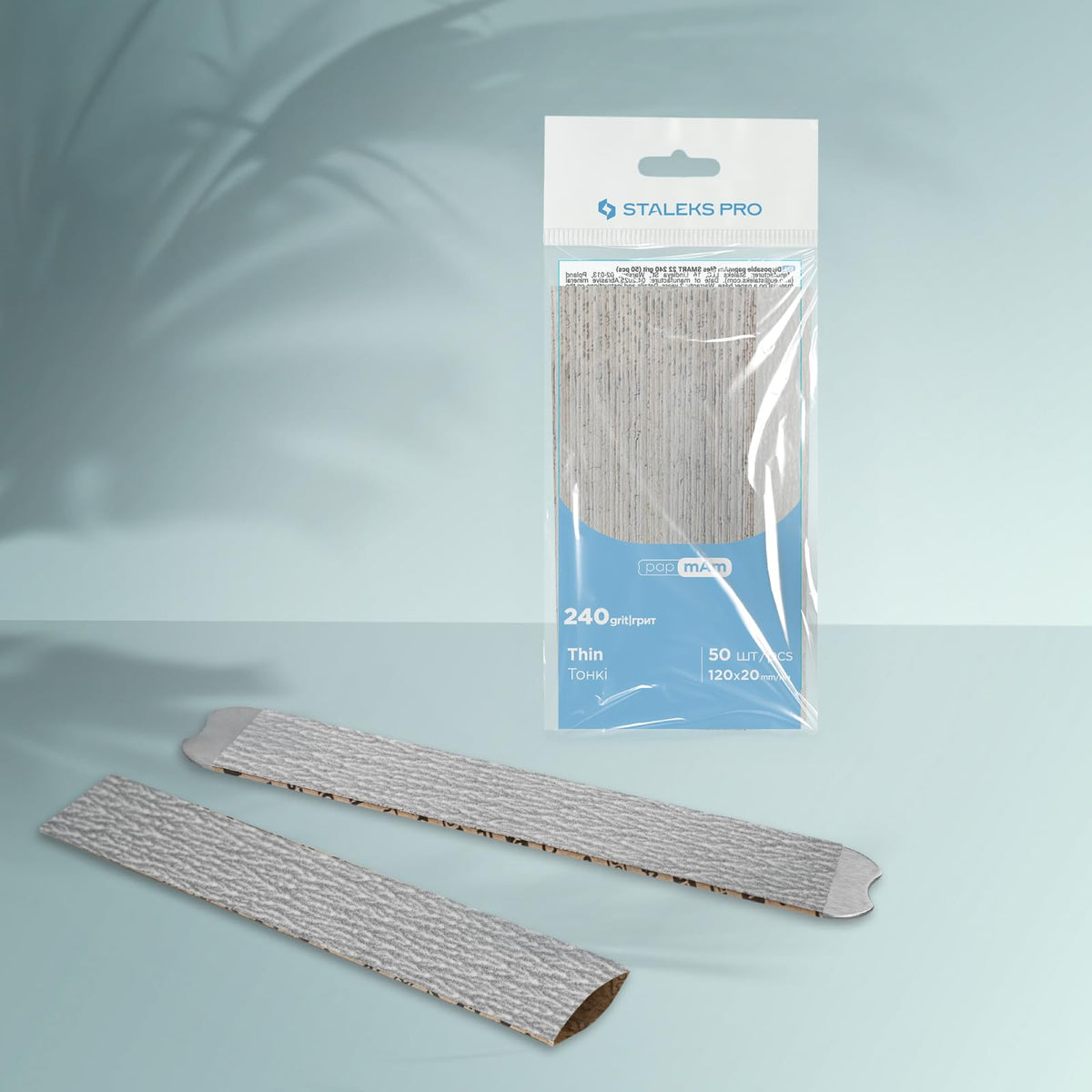 Staleks Limas De Uñas Desechables Pro Smart 22 Papmam (Grano 150, 50 Unidades) – Fundas Abrasivas De Espuma Suave Sin Pegamento Con Óxido De Aluminio Para El Acabado De Uñas Artificiales