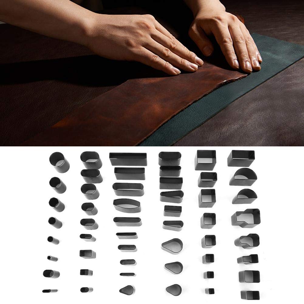 Juego de Herramientas de Perforación de Cuero DIY 52 Piezas para Leathercraft Clay Polymer