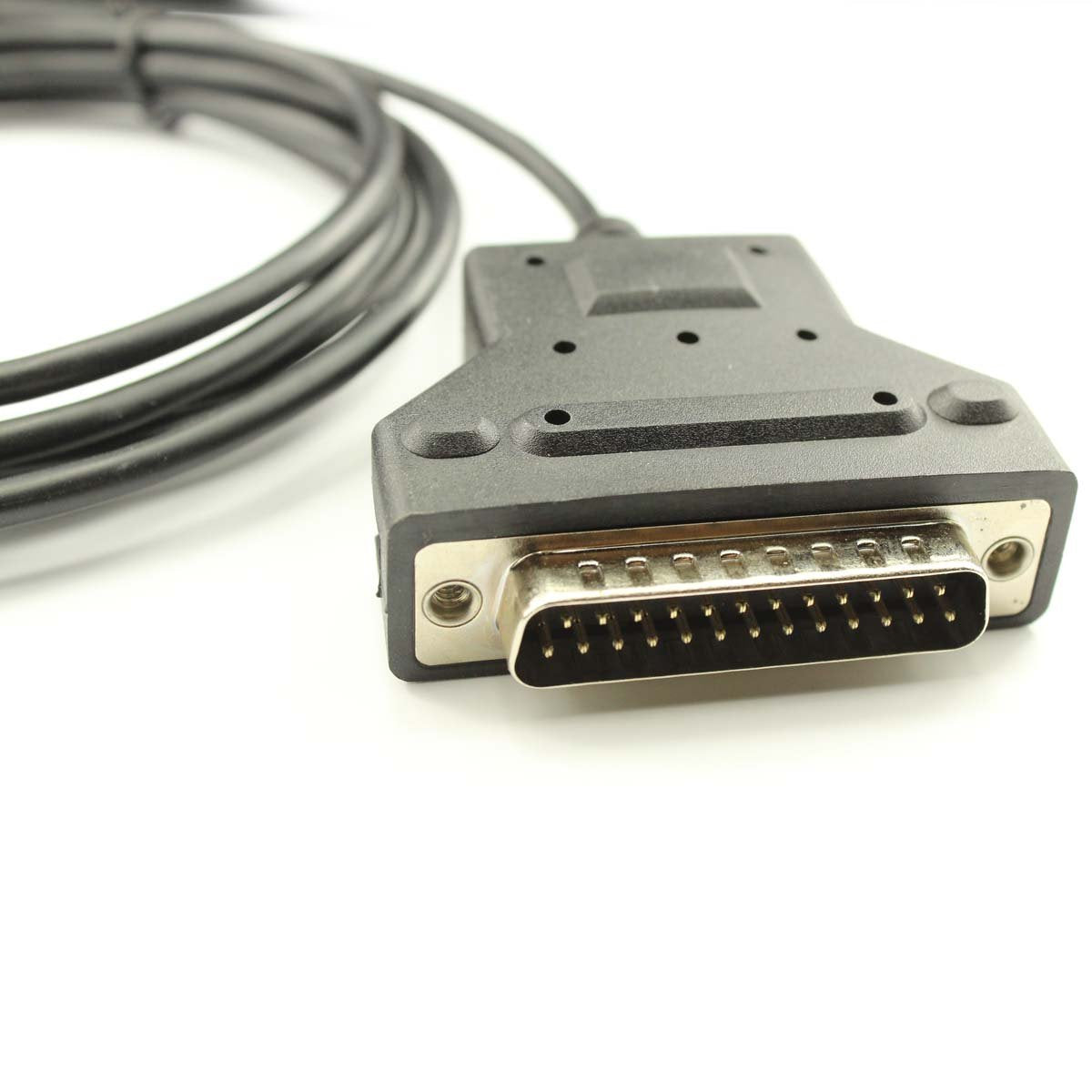 Cable Serial USB RS232 silabs CP2102 Negro 180CM Adaptador a DB25 para Impresora de Código de Barras Escáner