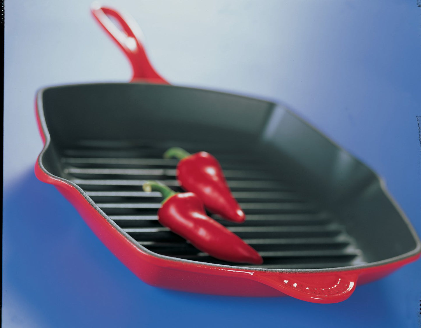 Le Creuset Enameled Cast-Iron 10-1/4-Inch Square Skillet Grill, Cherry