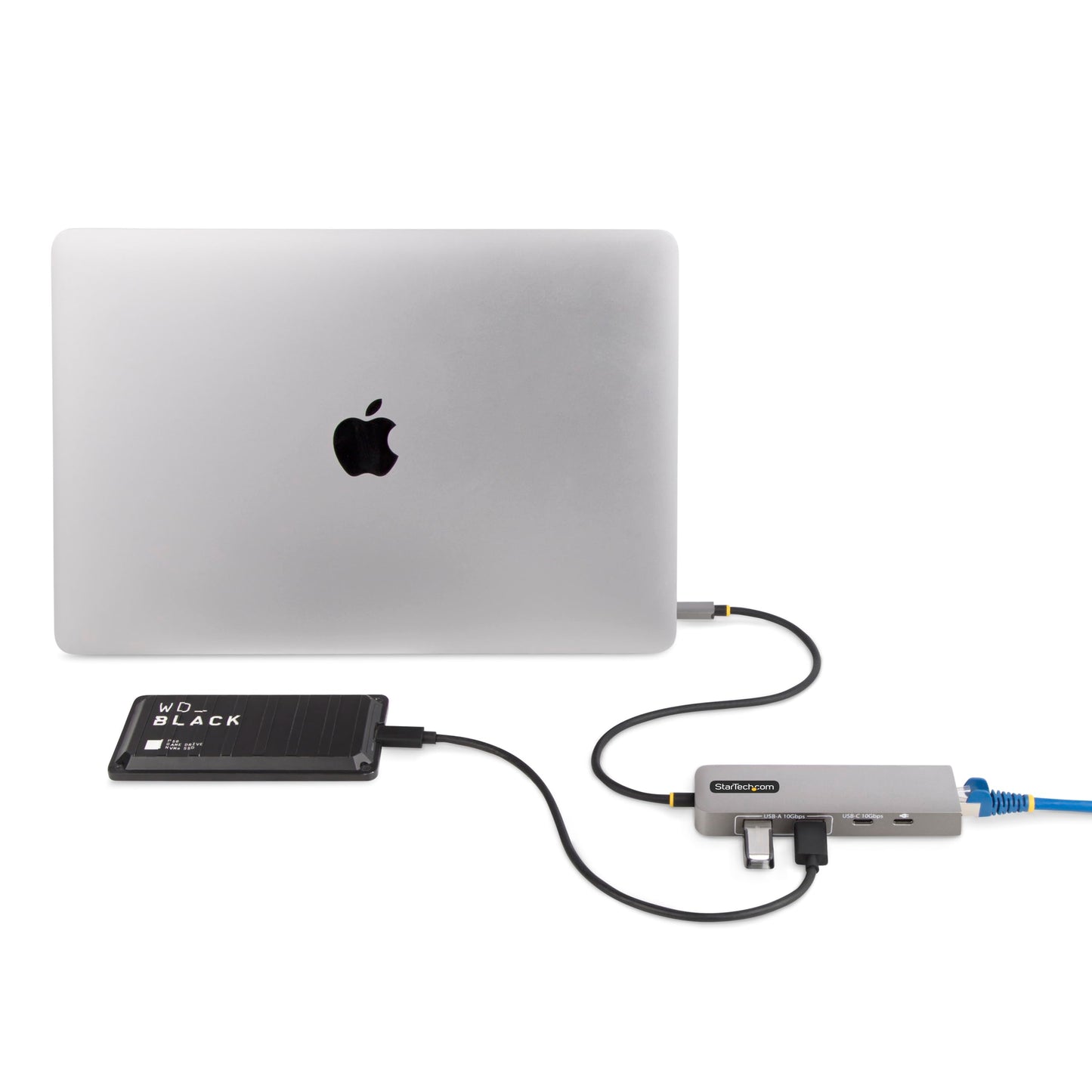 Concentrador USB-C StarTech.com Negro con Ethernet 2,5 Gbps y Puerto PD 100W