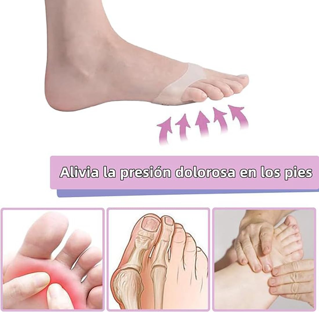 LUISAS 8 Pares de Plantillas Amortiguadoras, Plantillas Metatarsales de Silicona para el Antepié, Aliviar el dolor de pies en hombres y mujeres, Antideslizante y reutilizable (Adecuado para varios zapatos)