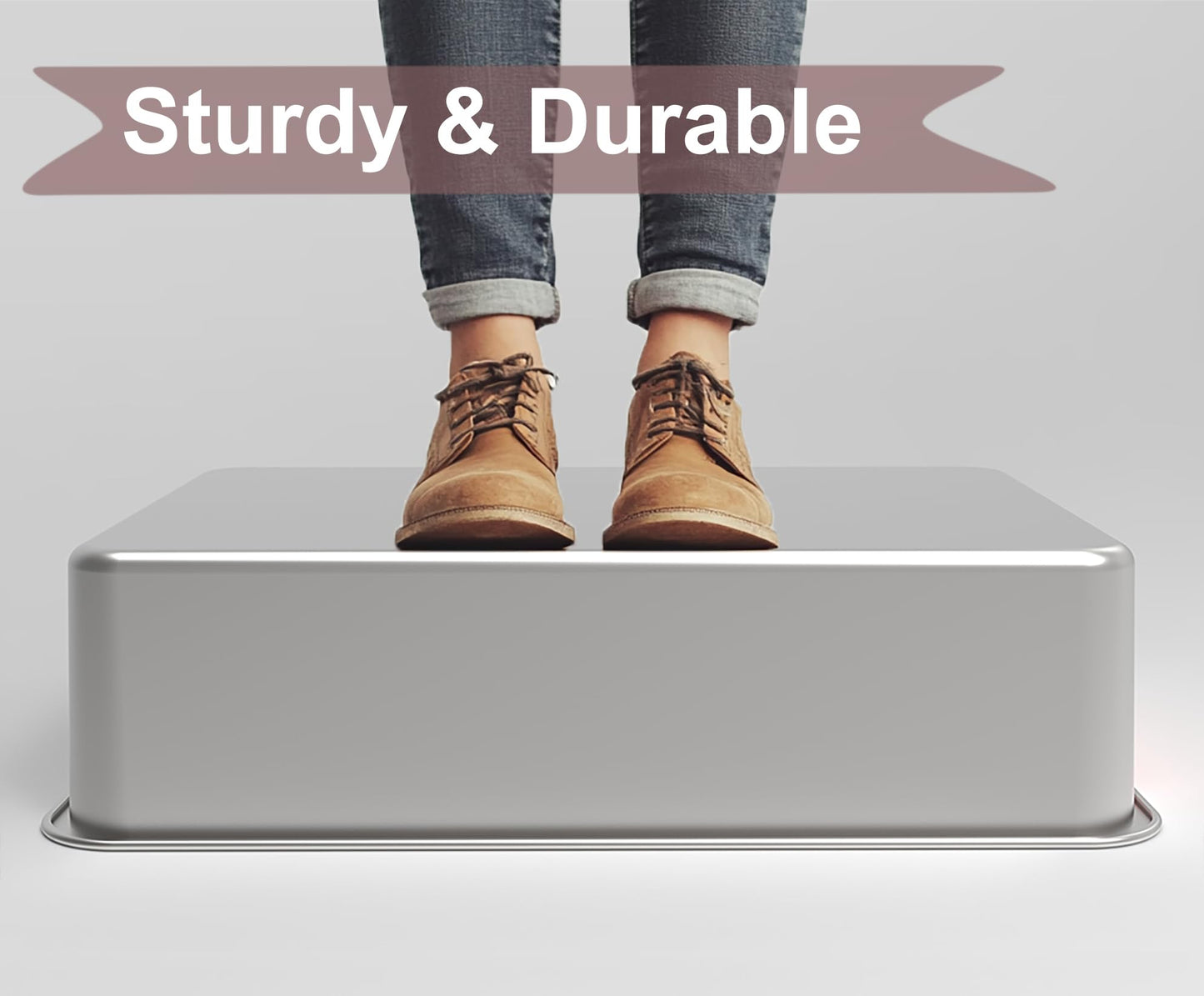 Caja de Arena para Gatos VehiGo Metal Extragrande Acero Inoxidable Resistente Superficie Lisa Fácil de Limpiar