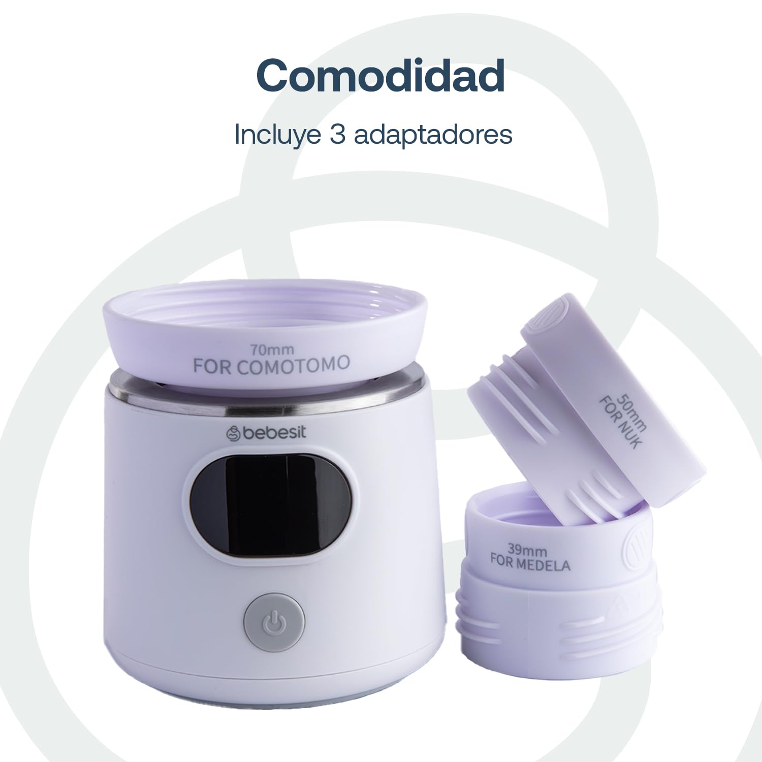 Bebesit Calentador de Biberón Portátil para Casa y Auto, Recargable con Batería de Larga Duración, Calentamiento Inteligente y Mantenimiento de Calor, Ideal para Leche Materna, con Adaptador USB y Pantalla LED de Temperatura