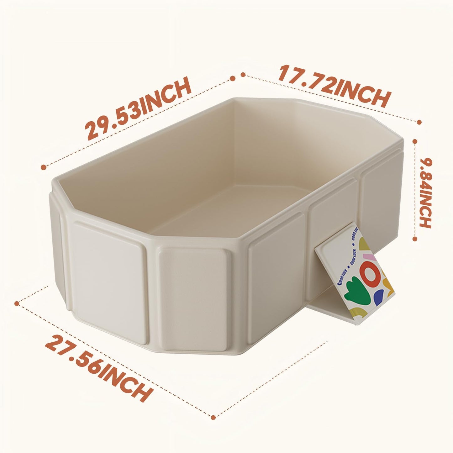 IcyByte - tina plegable para bebés y niños pequeños con base antideslizante, fácil almacenamiento, perfecta para espacios pequeños, color blanco