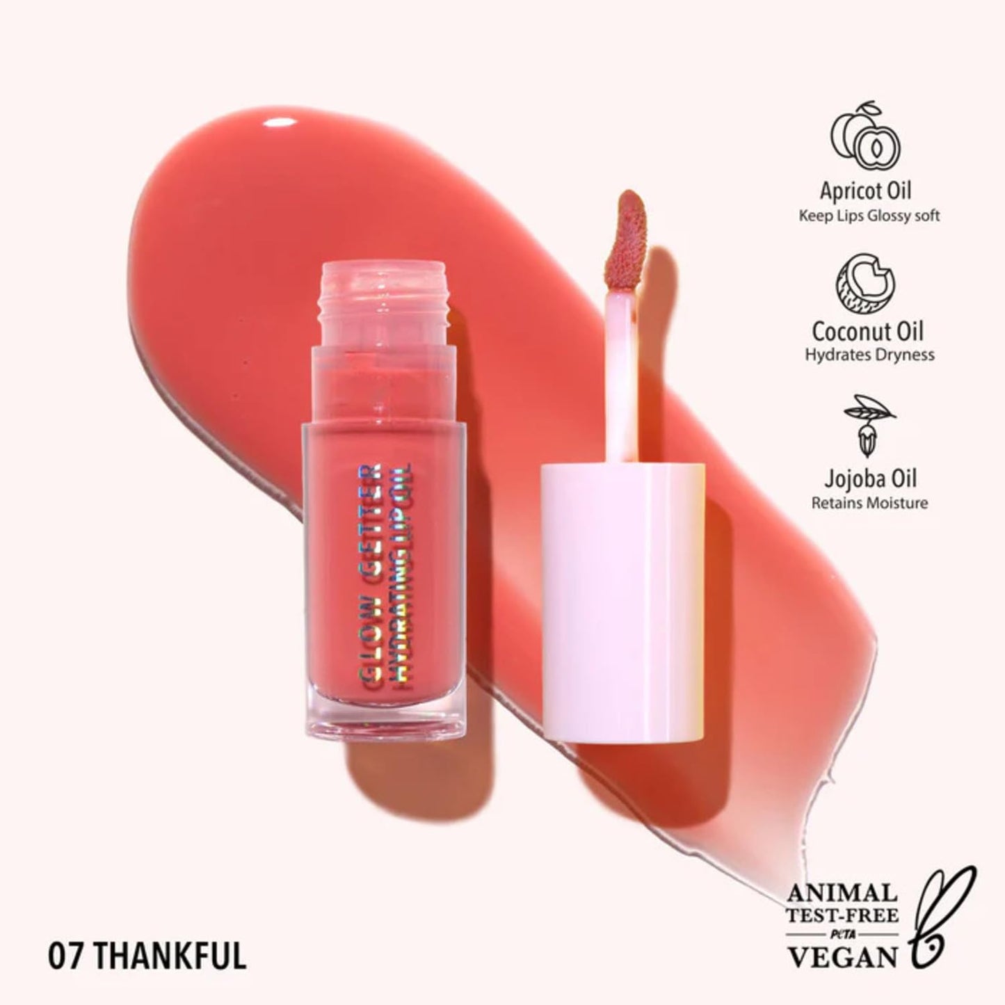 Moira Lip Oil Glow Getter Hydrating (007, Thankful)