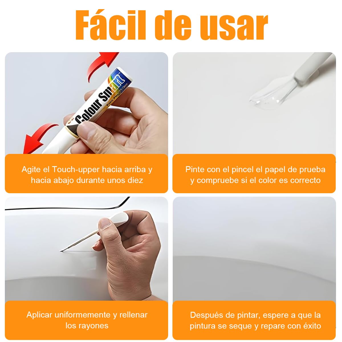 2 Piezas Bolígrafo Pintura Retoque Automotriz,Pintura para Carro,Removedor de Rayones para Arañazos Leves,Pintura para Rayones para Automotriz Carro,Autos, Motocicleta,Barco,MetáLicas o de Plástico