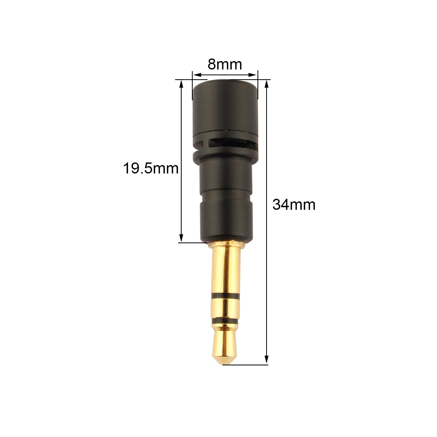 Mini Micrófono Estéreo Plug and Play Compatible con Teléfonos Móviles Negro de 3,5 mm para Grabación con Cancelación de Ruido