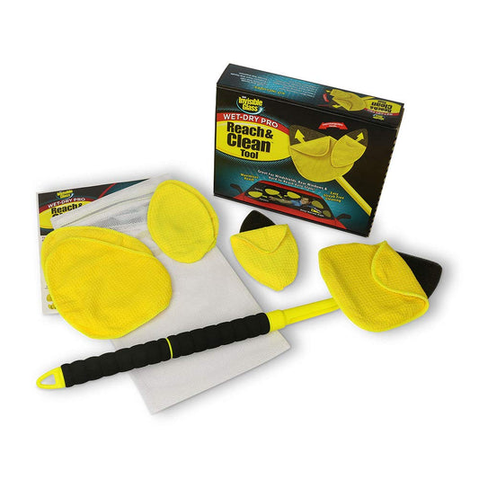 Invisible Glass 95164 - Herramienta de Limpieza para Ventanas y Parabrisas Pro de Secado en húmedo con Mango Extensible y paño de Microfibra Lavable Reutilizable para Vidrio Interior y Exterior