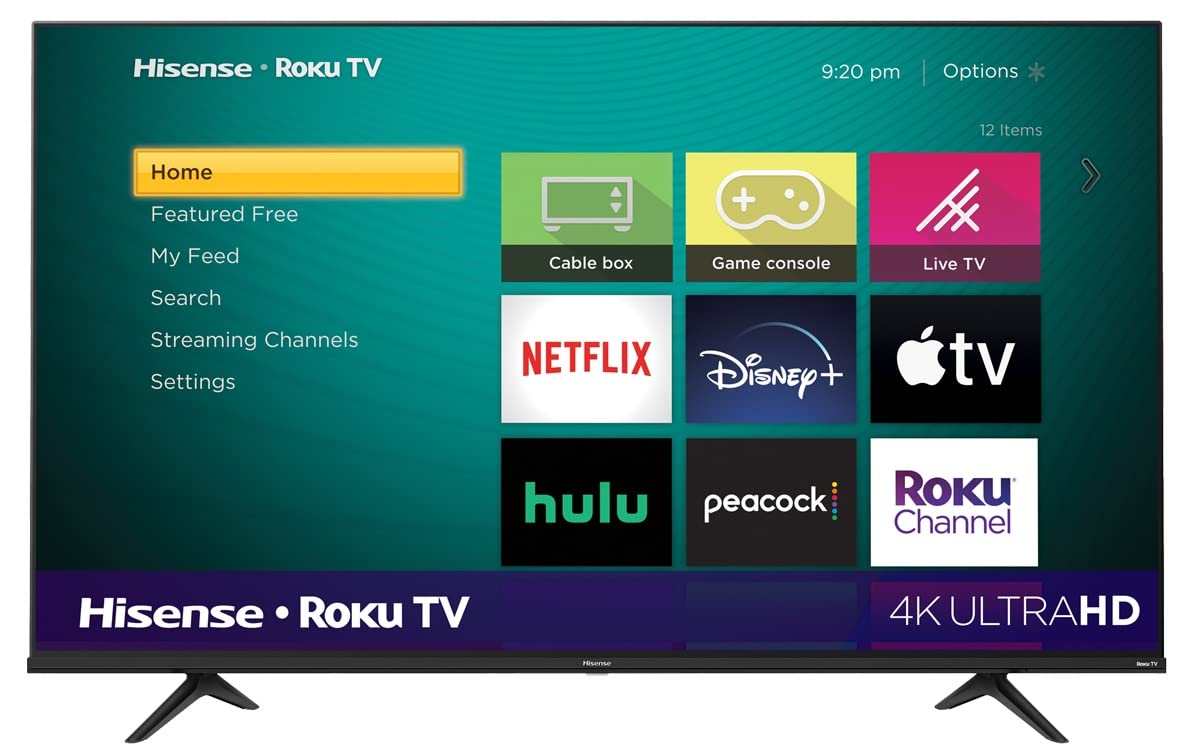 Hisense Televisor 65 Pulgadas Class R6 4K Ultra HD Diseño Sin Bisel Smart TV HDR Modo De Juego 65R6E4