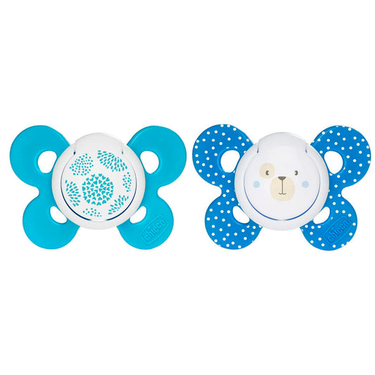 CHICCO, Set de Chupón para Bebé PhysioForma Comfort, 6 a 16 meses, Color Azul